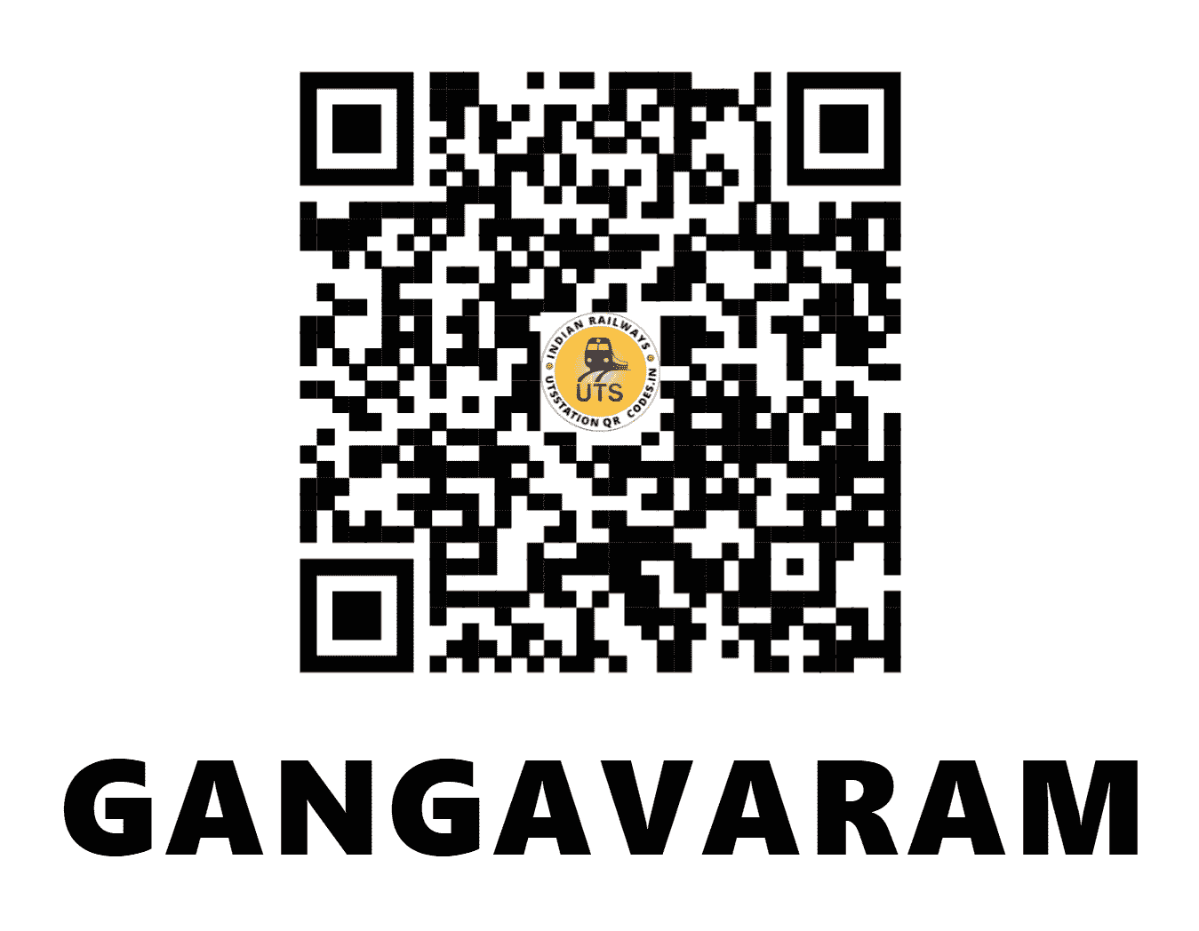 UTS QR Code for GANGAVARAM - GVMH - SC (ANDHRA PRADESH)